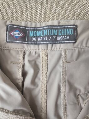 Southern Shirt Co.  Momentum Chino Performance Shorts. Mens Size 36x7